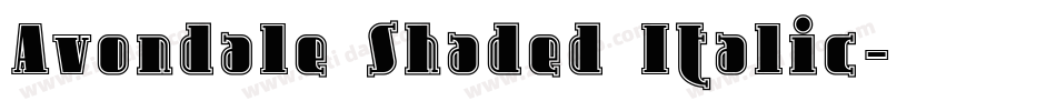 Avondale Shaded Italic字体转换